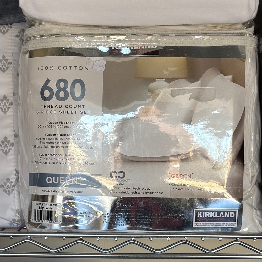 Kirkland 680 Thread Count 6-Piece Sheet Set